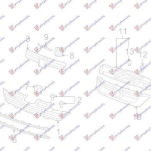 082604632 Honda CR-V 2007-2010 | Χρώμιο Διχτυού Αριστερό