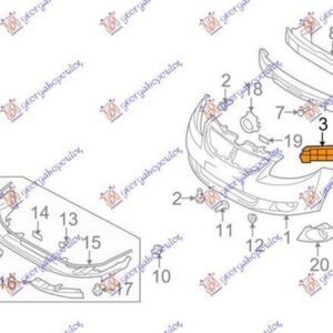 014104282 Fiat Sedici 2006-2014 | Βάση Προφυλακτήρα Εμπρός Αριστερή