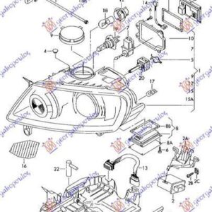 084504289 VW Touareg 2003-2010 | Βάση Φανού Εμπρός Αριστερή