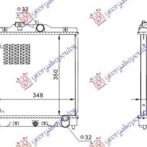 016306320 Honda Civic Hatchback 1999-2000 | Ψυγείο Νερού