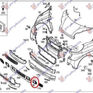 086504802 Smart ForTwo 2007-2012 | Δίχτυ Προφυλακτήρα Εμπρός Αριστερό