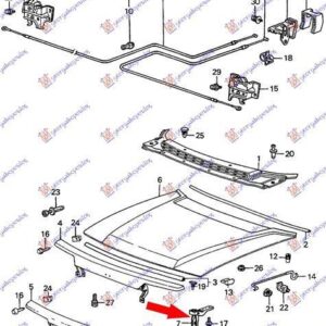 087106141 Honda Accord 1984-1985 | Μεντεσές Καπό Δεξιός