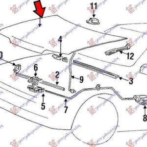 087800070 Hyundai Lantra 1990-1992 | Καπό Εμπρός