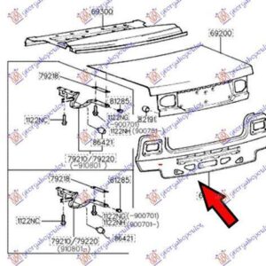 087002070 Hyundai S Coupe 1992-1995 | Ποδιά Πίσω