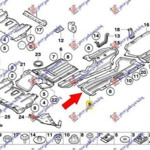 151000838 BMW X5 2010-2013 | Ποδιά Μηχανής Εμπρός Δεξιά