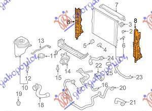 162100892 BMW X6 2014-2019 | Βάση Ψυγείου Αριστερή