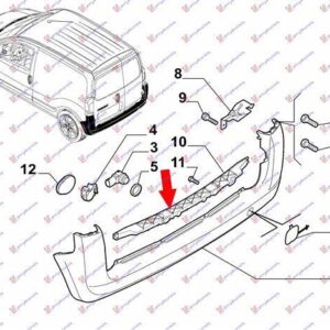 094903855 Fiat Fiorino/Qubo 2008-2016 | Τραβέρσα Προφυλακτήρα Πίσω