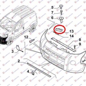 094904281 Fiat Fiorino/Qubo 2008-2016 | Βάση Προφυλακτήρα Εμπρός Δεξιά