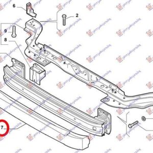 045304900 Citroen Nemo 2008- | Αντιθορυβικό Προφυλακτήρα Εμπρός