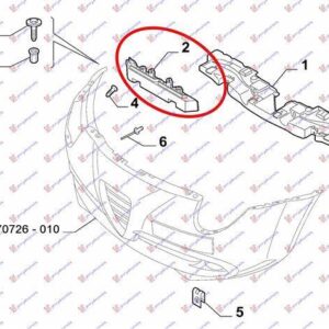 097604281 Alfa Romeo Mito 2008- | Βάση Προφυλακτήρα Εμπρός Δεξιά