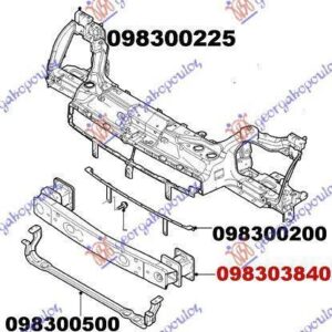 098303840 Ford Transit Connect 2003-2010 | Τραβέρσα Προφυλακτήρα Εμπρός