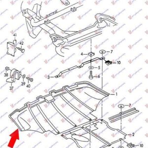 126000830 Audi A6 1994-1997 | Ποδιά Μηχανής