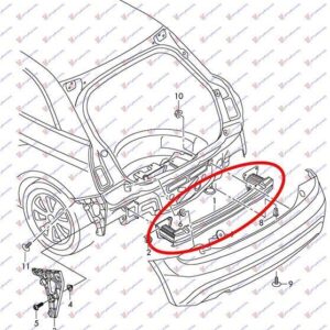 127003850 Audi A1 2010-2014 | Τραβέρσα Προφυλακτήρα Πίσω