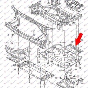 128100845 Audi A6 2014-2018 | Ποδιά Μηχανής