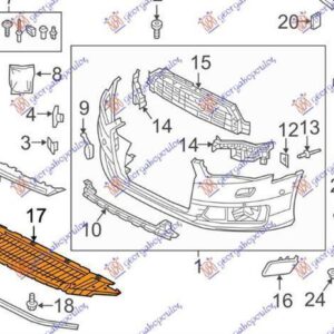 128100850 Audi A6 2014-2018 | Ποδιά Προφυλακτήρα Εμπρός