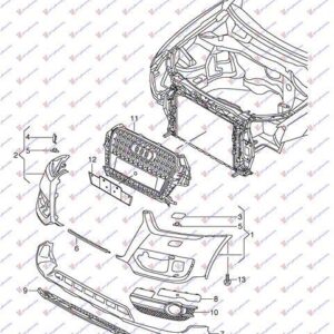 129006370 Audi Q3 2011-2014 | Σπόιλερ Εμπρός