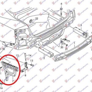 130004301 Audi A4 2011-2015 | Βάση Προφυλακτήρα Πίσω Δεξιά