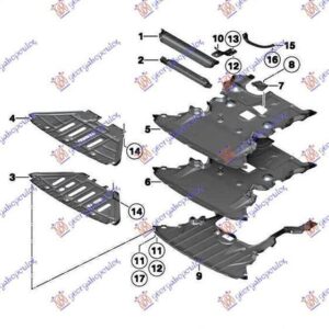 150100830 BMW X1 2013-2015 | Ποδιά Προφυλακτήρα Εμπρός