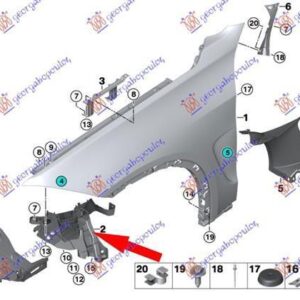 162104271 BMW X6 2014-2019 | Βάση Φτερού Εμπρός Δεξιά