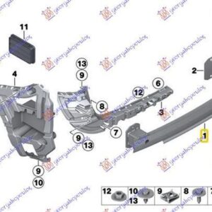 153103850 BMW X3 2014-2017 | Τραβέρσα Προφυλακτήρα Πίσω