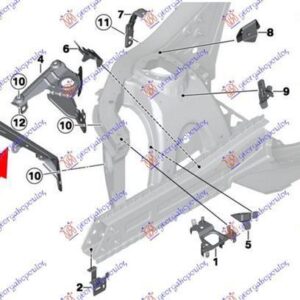 153104261 BMW X3 2014-2017 | Βάση Φτερού Εμπρός Δεξιά