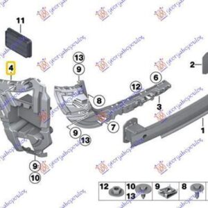 153004302 BMW X3 2011-2014 | Βάση Προφυλακτήρα Πίσω Αριστερή