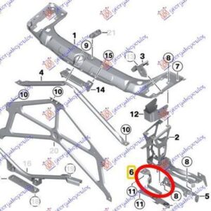 152200273 BMW 1 Series 3/5θυρο 2015-2019 | Βάση Ποδιάς Εμπρός Δεξιά