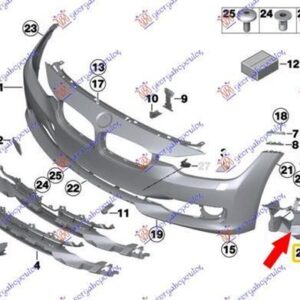 154104289 BMW 3 Series Sedan/Touring 2012-2014 | Βάση Προβολέα Αριστερή