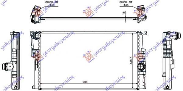 152206305 BMW 1 Series 3/5θυρο 2015-2019 | Ψυγείο Νερού