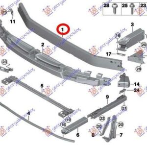 157103840 BMW 2 Series Active/Gran Tourer 2014-2017 | Τραβέρσα Προφυλακτήρα Εμπρός