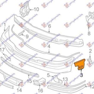 031504283 BMW 7 Series 2002-2008 | Βάση Προφυλακτήρα Εμπρός Δεξιά