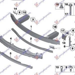 158104282 BMW 7 Series 2012-2015 | Βάση Προφυλακτήρα Εμπρός Αριστερή