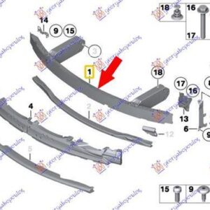 158103840 BMW 7 Series 2012-2015 | Τραβέρσα Προφυλακτήρα Εμπρός