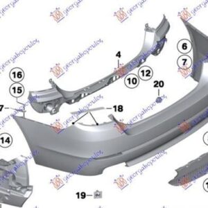 160104270 BMW 5 Series 2013-2016 | Τραβέρσα Προφυλακτήρα Πίσω