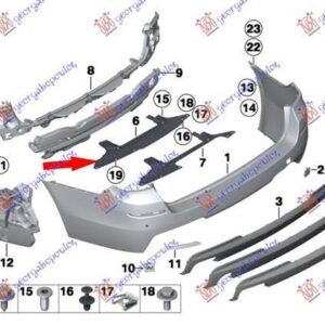 160104300 BMW 5 Series 2013-2016 | Βάση Προφυλακτήρα Πίσω