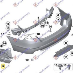 160004382 BMW 5 Series 2010-2013 | Βάση Προφυλακτήρα Πίσω Αριστερή