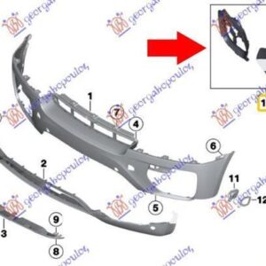 162004820 BMW X6 2008-2014 | Δίχτυ Προφυλακτήρα Εμπρός