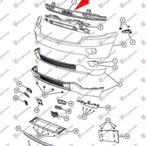 177103840 Jeep Grand Cherokee 2014-2017 | Τραβέρσα Προφυλακτήρα Εμπρός