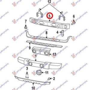 179003840 Jeep Wrangler 2007-2018 | Τραβέρσα Προφυλακτήρα Εμπρός