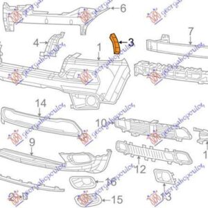 180004287 Jeep Cherokee 2014-2019 | Βάση Προφυλακτήρα Εμπρός Αριστερή