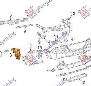 180004302 Jeep Cherokee 2014-2019 | Βάση Προφυλακτήρα Πίσω Αριστερή