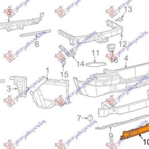 180004380 Jeep Cherokee 2014-2019 | Βάση Προφυλακτήρα Πίσω