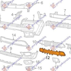 180004800 Jeep Cherokee 2014-2019 | Δίχτυ Προφυλακτήρα Εμπρός