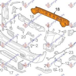 297403850 Fiat 500 X 2019- | Τραβέρσα Προφυλακτήρα Πίσω