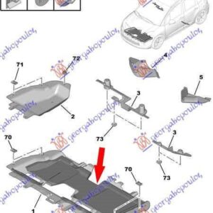 195200830 Citroen C3 2016- | Ποδιά Μηχανής