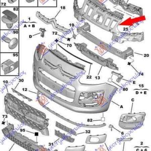 198404280 Citroen C3 Picasso 2012-2016 | Ενίσχυση Προφυλακτήρα Εμπρός