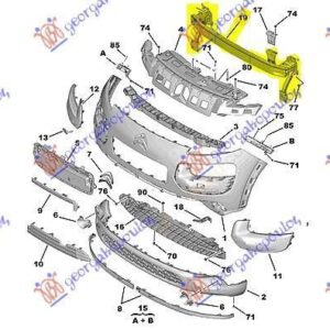 204003840 Citroen C4 Cactus 2014-2018 | Τραβέρσα Προφυλακτήρα Εμπρός