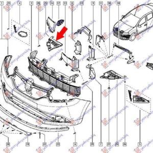 223000831 Dacia Sandero 2012-2016 | Ποδιά Μηχανής Εμπρός Δεξιά