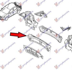 223102070-1 Dacia Sandero 2016-2020 | Ποδιά Εσωτερική Πίσω