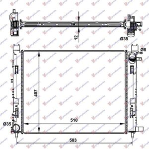 221206340 Dacia Lodgy 2012- | Ψυγείο Νερού Βενζίνη/Πετρέλαιο